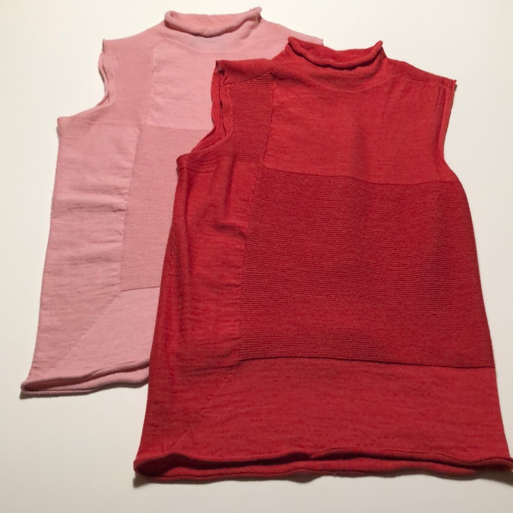 Two short sleeve sweaters